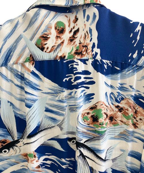 Sun Surf（サンサーフ）Sun Surf (サンサーフ) 半袖シャツ ブルー サイズ:Mの古着・服飾アイテム