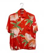 Sun Surfサンサーフ）の古着「半袖シャツ」｜レッド