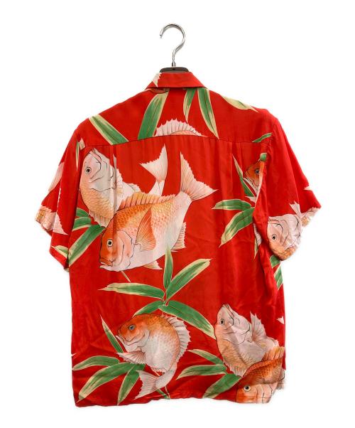 Sun Surf（サンサーフ）Sun Surf (サンサーフ) 半袖シャツ レッド サイズ:Mの古着・服飾アイテム