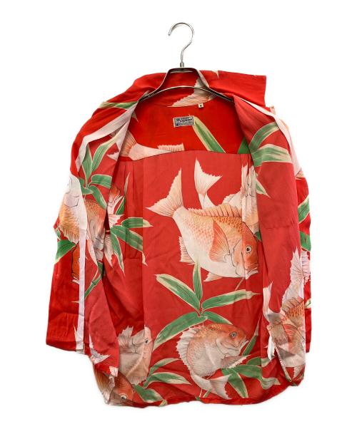 Sun Surf（サンサーフ）Sun Surf (サンサーフ) 半袖シャツ レッド サイズ:Mの古着・服飾アイテム