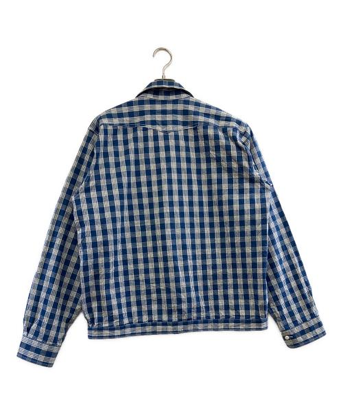 UNION SUPPLY（ユニオンサプライ）UNION SUPPLY (ユニオンサプライ) Sun Surf (サンサーフ) 長袖シャツ ブルー サイズ:17 1/2の古着・服飾アイテム