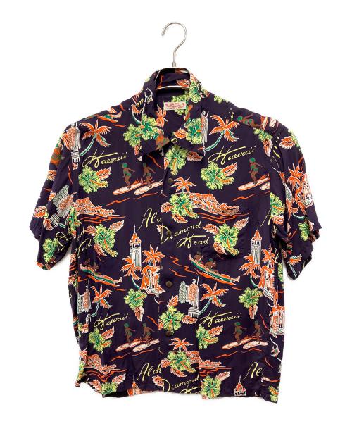 Sun Surf（サンサーフ）Sun Surf (サンサーフ) 半袖シャツ パープル サイズ:Lの古着・服飾アイテム