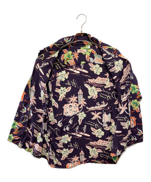 Sun Surf（サンサーフ）Sun Surf (サンサーフ) 半袖シャツ パープル サイズ:Lの古着・服飾アイテム