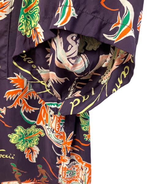 Sun Surf（サンサーフ）Sun Surf (サンサーフ) 半袖シャツ パープル サイズ:Lの古着・服飾アイテム