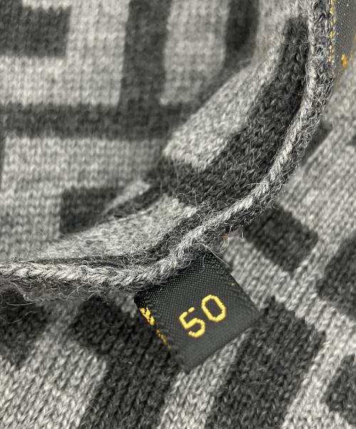 FENDI（フェンディ）FENDI (フェンディ) マフラー ブラック×グレー サイズ:50 USA16の古着・服飾アイテム