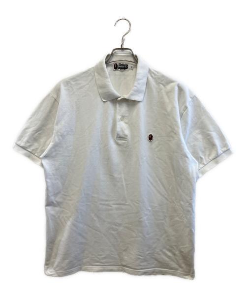 A BATHING APE（アベイシングエイプ）A BATHING APE (アベイシングエイプ) ポロシャツ ホワイト サイズ:XLの古着・服飾アイテム