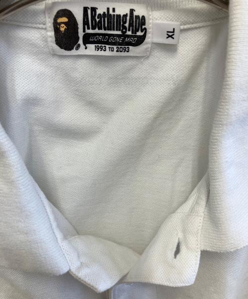 A BATHING APE（アベイシングエイプ）A BATHING APE (アベイシングエイプ) ポロシャツ ホワイト サイズ:XLの古着・服飾アイテム