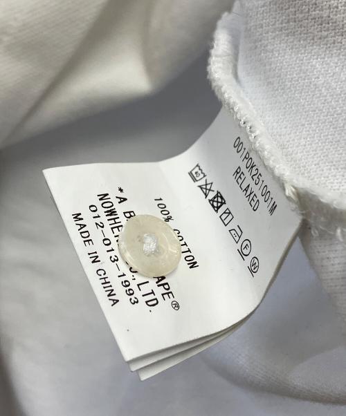 A BATHING APE（アベイシングエイプ）A BATHING APE (アベイシングエイプ) ポロシャツ ホワイト サイズ:XLの古着・服飾アイテム