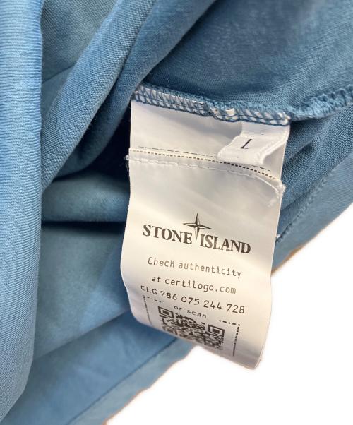 STONE ISLAND（ストーンアイランド）STONE ISLAND (ストーンアイランド) 半袖カットソー スカイブルー サイズ:Lの古着・服飾アイテム