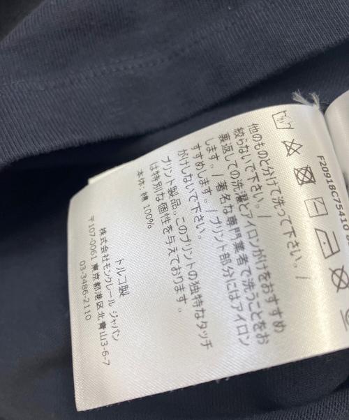 MONCLER（モンクレール）MONCLER (モンクレール) 半袖カットソー ネイビー×レッド サイズ:Mの古着・服飾アイテム