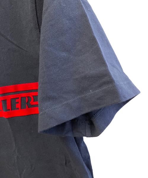 MONCLER（モンクレール）MONCLER (モンクレール) 半袖カットソー ネイビー×レッド サイズ:Mの古着・服飾アイテム