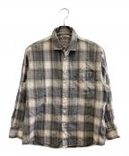 AURALEEオーラリー）の古着「SUPER LIGHT WOOL CHECK SHIRT」｜ベージュ×グレー