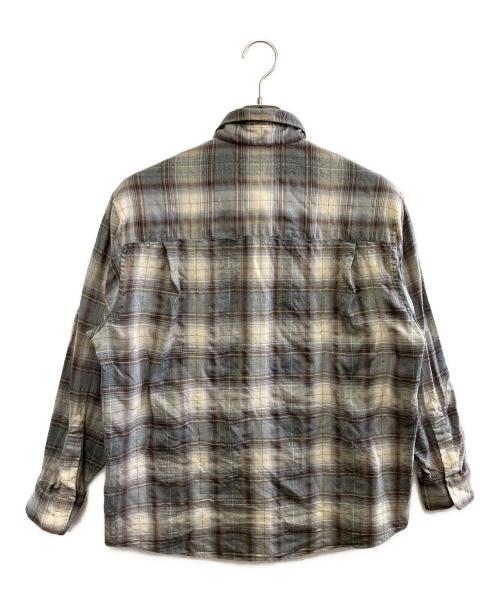 AURALEE（オーラリー）AURALEE (オーラリー) SUPER LIGHT WOOL CHECK SHIRT ベージュ×グレー サイズ:3の古着・服飾アイテム