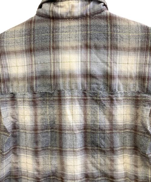 AURALEE（オーラリー）AURALEE (オーラリー) SUPER LIGHT WOOL CHECK SHIRT ベージュ×グレー サイズ:3の古着・服飾アイテム