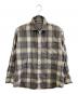 AURALEE（オーラリー）の古着「SUPER LIGHT WOOL CHECK SHIRT」｜ベージュ×グレー