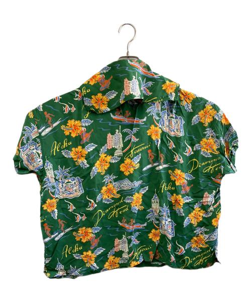 Sun Surf（サンサーフ）Sun Surf (サンサーフ) BEAMS (ビームス) 半袖ブラウス グリーン サイズ:記載なしの古着・服飾アイテム