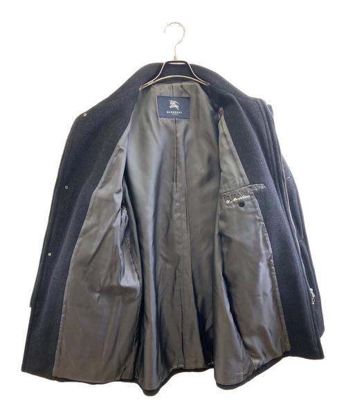 BURBERRY LONDON（バーバリーロンドン）BURBERRY LONDON (バーバリーロンドン) スタンドカラーウールコート ブラック サイズ:Lの古着・服飾アイテム
