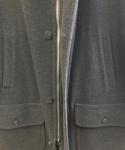 BURBERRY LONDON（バーバリーロンドン）BURBERRY LONDON (バーバリーロンドン) スタンドカラーウールコート ブラック サイズ:Lの古着・服飾アイテム