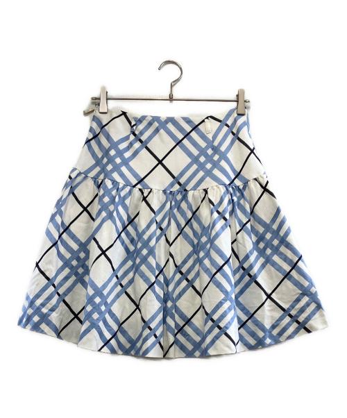 BURBERRY BLUE LABEL（バーバリー ブルー レーベル）BURBERRY BLUE LABEL (バーバリー ブルー レーベル) スカート ブルー×ホワイト サイズ:38の古着・服飾アイテム