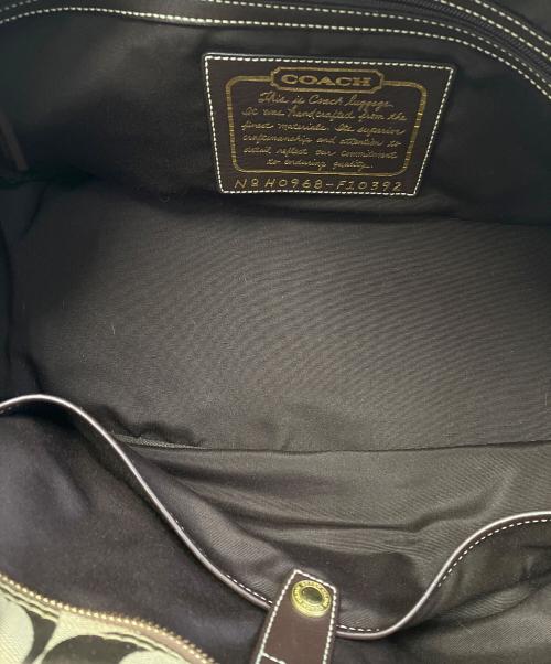 COACH（コーチ）COACH (コーチ) 2WAYボストンバッグ ベージュ×ブラウンの古着・服飾アイテム