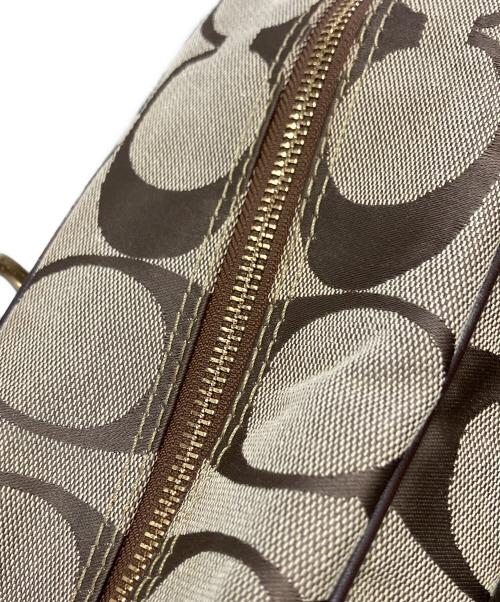 COACH（コーチ）COACH (コーチ) 2WAYボストンバッグ ベージュ×ブラウンの古着・服飾アイテム