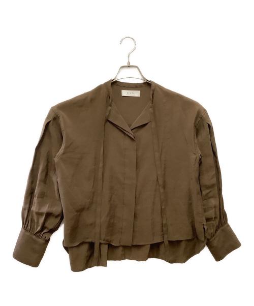 Acuta（アクータ）Acuta (アクータ) 長袖ブラウス ブラウン サイズ:Fの古着・服飾アイテム