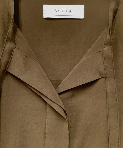 Acuta（アクータ）Acuta (アクータ) 長袖ブラウス ブラウン サイズ:Fの古着・服飾アイテム