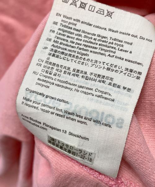 Acne studios（アクネ ストゥディオズ）Acne studios (アクネ ストゥディオズ) 半袖カットソー ピンク サイズ:Sの古着・服飾アイテム