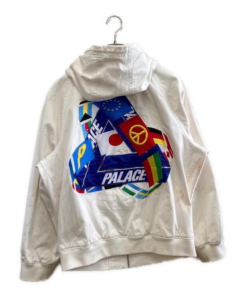 PALACE（パレス）PALACE (パレス) フーデッドジャケット ホワイト サイズ:Mの古着・服飾アイテム