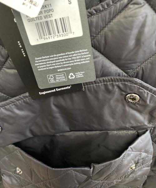 Barbour（バブアー）Barbour (バブアー) Engineered Garments (エンジニアド ガーメンツ) Pop Quilted Vest ブラック サイズ:Sの古着・服飾アイテム
