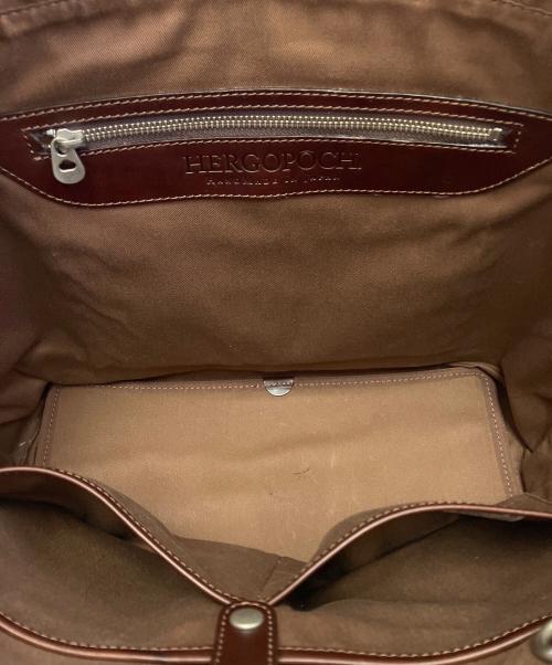 HERGOPOCH（エルゴポック）HERGOPOCH (エルゴポック) ハンドバッグ ブラウンの古着・服飾アイテム