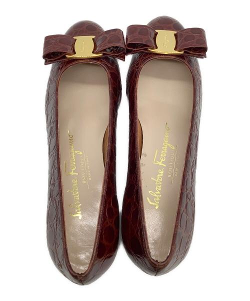 Salvatore Ferragamo（サルヴァトーレ フェラガモ）Salvatore Ferragamo (サルヴァトーレ フェラガモ) ローファーパンプス ブラウン サイズ:4 1/2の古着・服飾アイテム