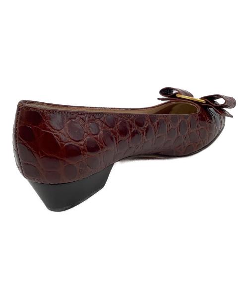 Salvatore Ferragamo（サルヴァトーレ フェラガモ）Salvatore Ferragamo (サルヴァトーレ フェラガモ) ローファーパンプス ブラウン サイズ:4 1/2の古着・服飾アイテム