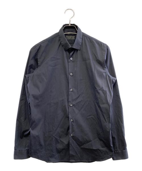PRADA（プラダ）PRADA (プラダ) 長袖シャツ ネイビー サイズ:39 15 1/2の古着・服飾アイテム