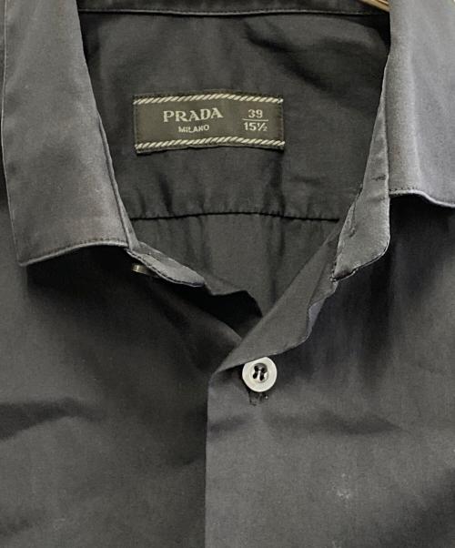 PRADA（プラダ）PRADA (プラダ) 長袖シャツ ネイビー サイズ:39 15 1/2の古着・服飾アイテム