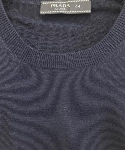 PRADA（プラダ）PRADA (プラダ) 薄手ニット ネイビー サイズ:44の古着・服飾アイテム