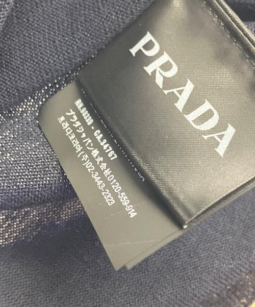 PRADA（プラダ）PRADA (プラダ) 薄手ニット ネイビー サイズ:44の古着・服飾アイテム