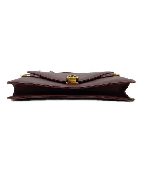 must de cartier（マストドゥカルティエ）must de cartier (マストドゥカルティエ) レザーフラップショルダーバッグ ワインレッドの古着・服飾アイテム