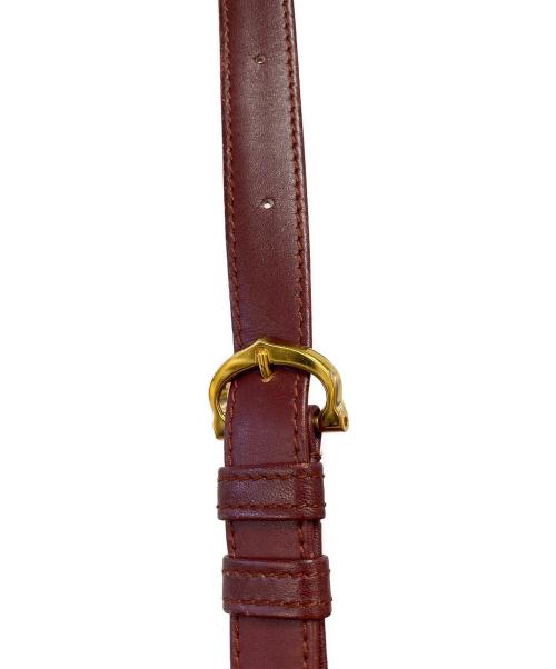 must de cartier（マストドゥカルティエ）must de cartier (マストドゥカルティエ) レザーフラップショルダーバッグ ワインレッドの古着・服飾アイテム