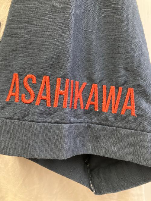 KEBOZ（ケボズ）KEBOZ (ケボズ) FREAK'S STORE (フリークスストア) ゲームシャツ ベージュ×ネイビー サイズ:XLの古着・服飾アイテム