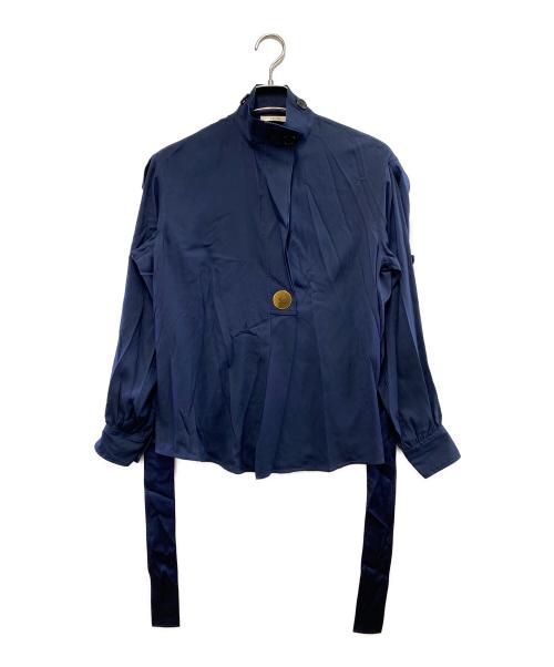 CELINE（セリーヌ）CELINE (セリーヌ) 長袖カットソー ネイビー サイズ:34の古着・服飾アイテム