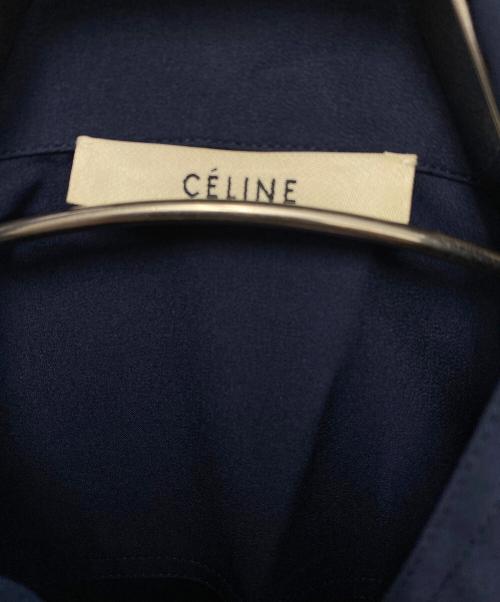 CELINE（セリーヌ）CELINE (セリーヌ) 長袖カットソー ネイビー サイズ:34の古着・服飾アイテム