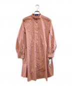 BLUE LABEL CRESTBRIDGEブルーレーベルクレストブリッジ）の古着「長袖ワンピース」｜ピンクベージュ