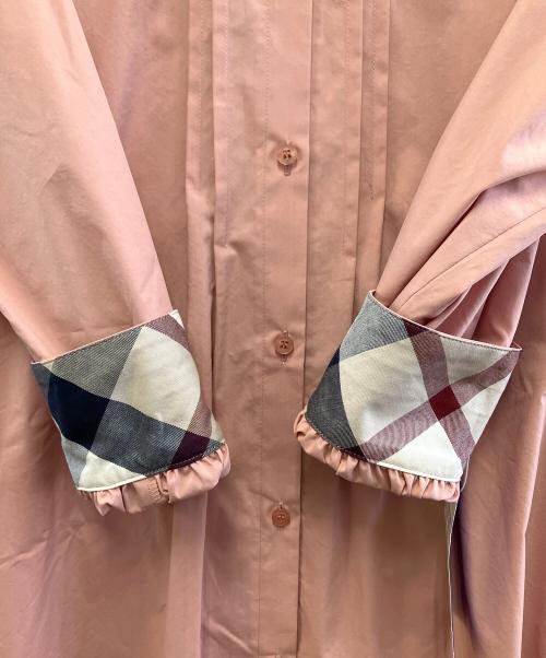 BLUE LABEL CRESTBRIDGE（ブルーレーベルクレストブリッジ）BLUE LABEL CRESTBRIDGE (ブルーレーベルクレストブリッジ) 長袖ワンピース ピンクベージュ サイズ:38 未使用品の古着・服飾アイテム