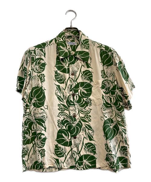 Sun Surf（サンサーフ）Sun Surf (サンサーフ) 半袖シャツ グリーン×ベージュ サイズ:Sの古着・服飾アイテム