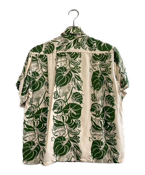 Sun Surf（サンサーフ）Sun Surf (サンサーフ) 半袖シャツ グリーン×ベージュ サイズ:Sの古着・服飾アイテム