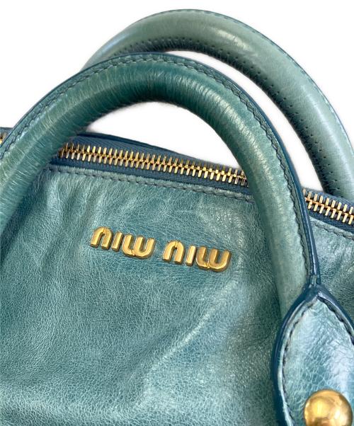 MIU MIU（ミュウミュウ）MIU MIU (ミュウミュウ) 2WAYバッグ ブルーの古着・服飾アイテム