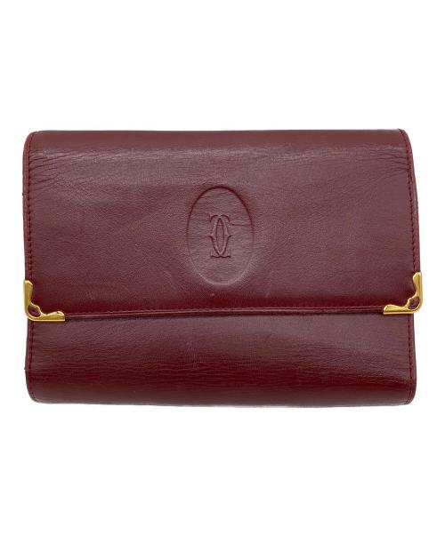 Cartier（カルティエ）Cartier (カルティエ) 3つ折り財布 ボルドーの古着・服飾アイテム