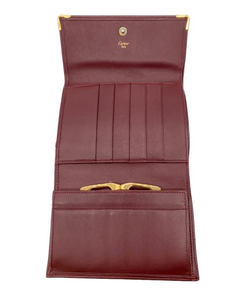 Cartier（カルティエ）Cartier (カルティエ) 3つ折り財布 ボルドーの古着・服飾アイテム