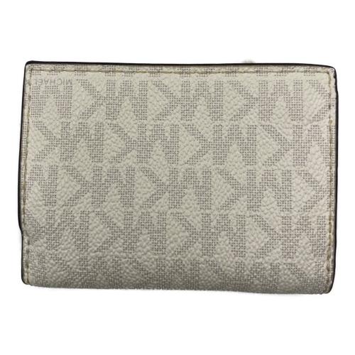 MICHAEL KORS（マイケルコース）MICHAEL KORS (マイケルコース) コンパクトウォレット ホワイト×グレーの古着・服飾アイテム